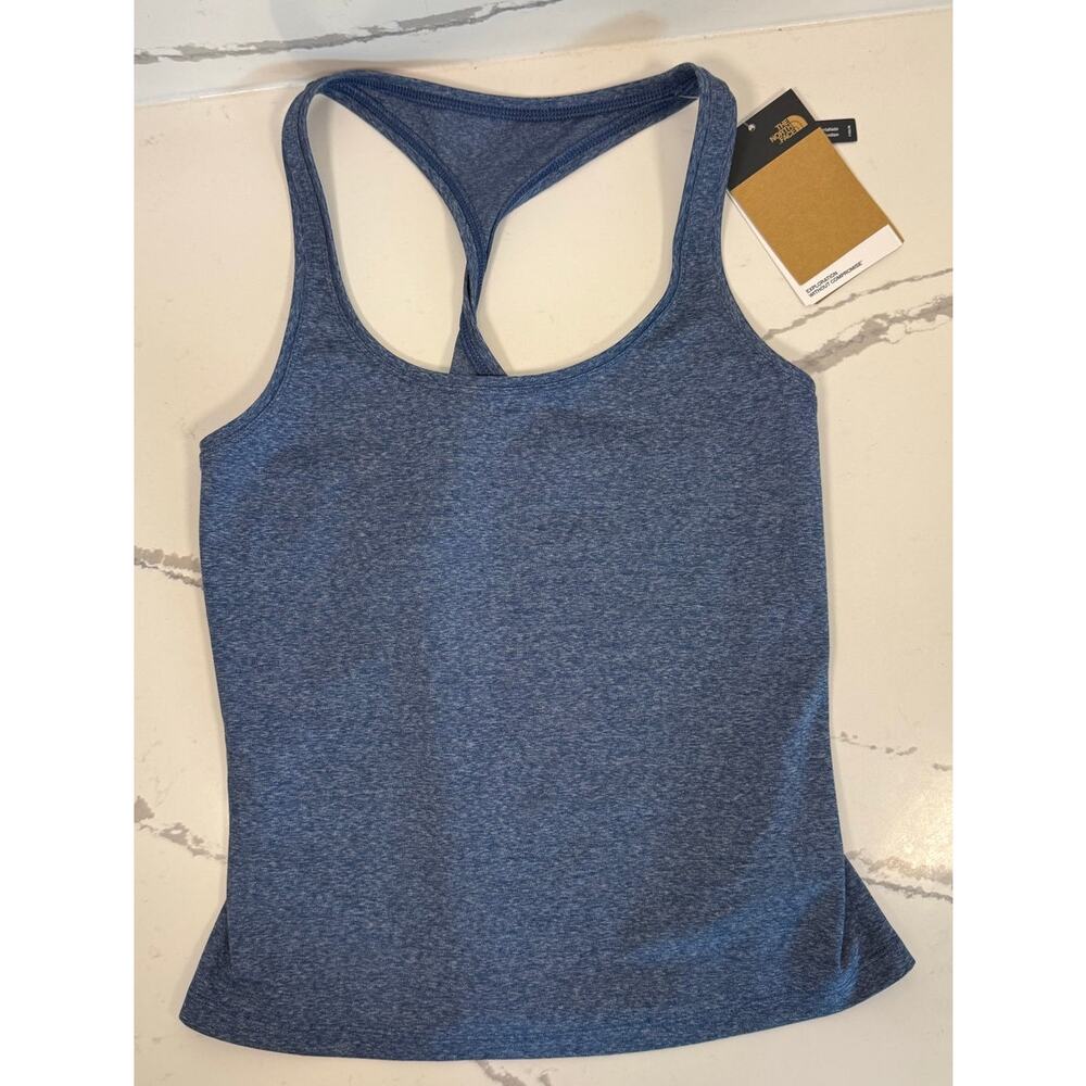 NWT The North Face‎ Slim Fit Racerback Sky Tank Top Size Medium Shady Blue